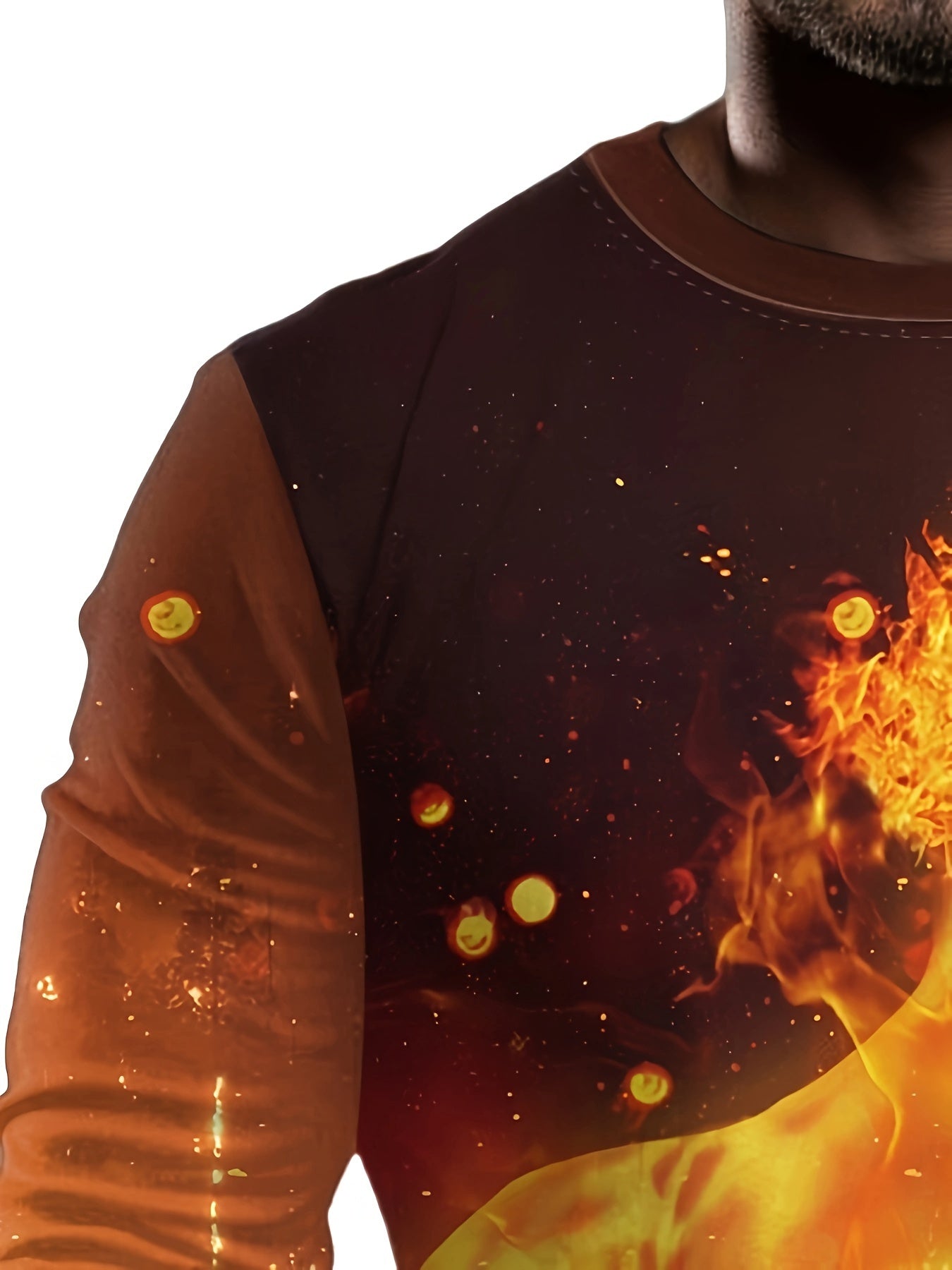 Horse 3D Print Men's Long Sleeve T-shirt for Autumn
