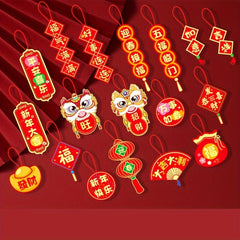 18pcs Year Of The Dragon Gift Pendant Money Tree Decoration