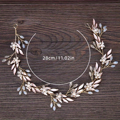 Fashionable Alloy Leaf Hairband Bridal Updo Hair Accessory Wedding Theme