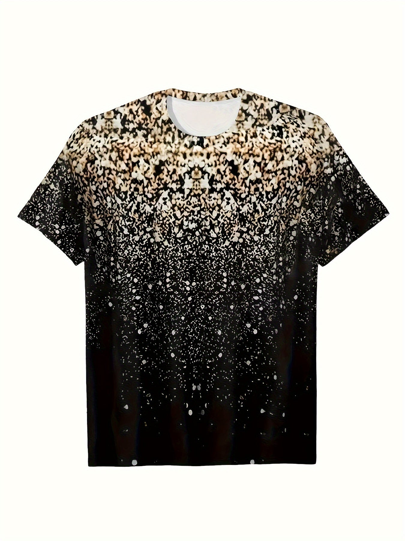 Gradient Sequin Print Short Sleeve T shirt For Girls Sports