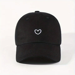 Heart Embroidery Baseball Cap for Couples