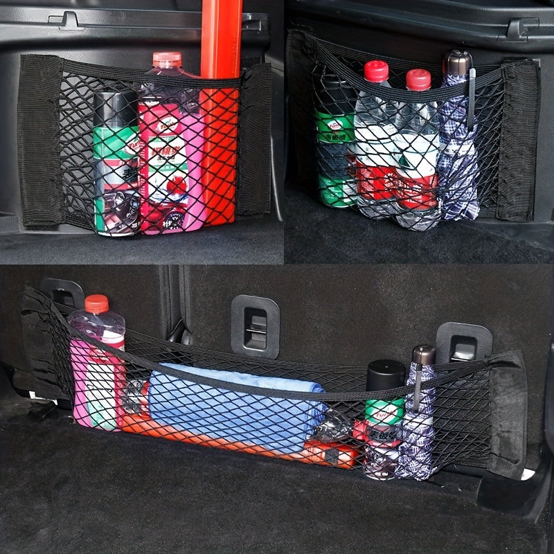 Car Rear Mesh Trunk Seat Elastic String Net Storage Bag