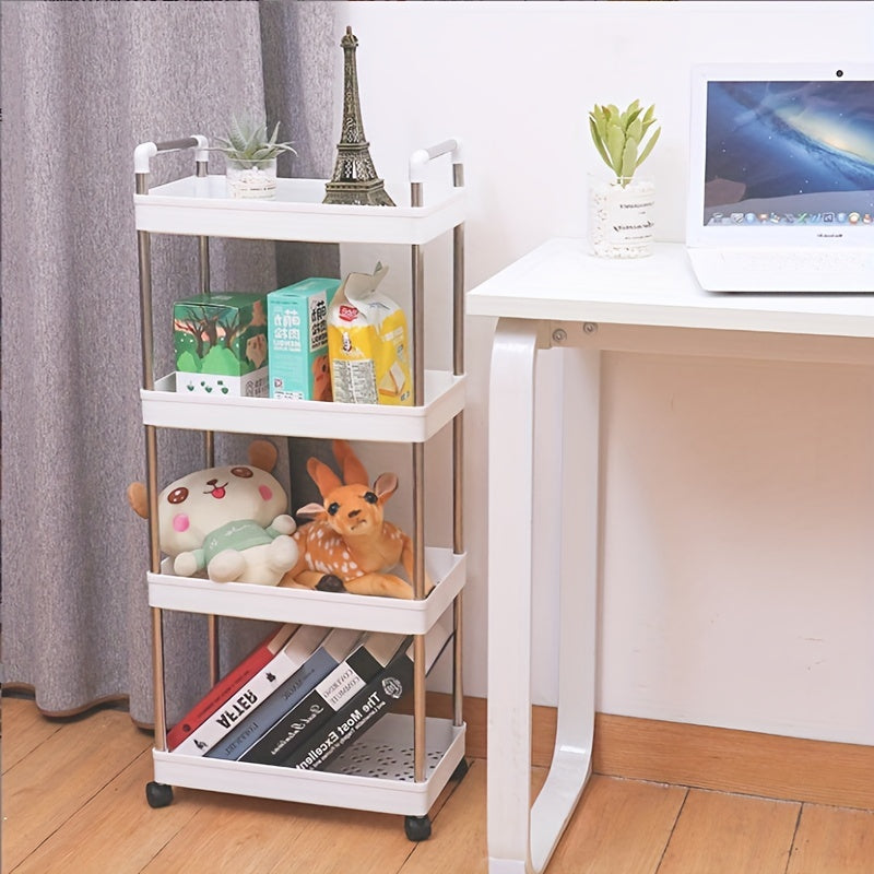 4 Tier Rolling Storage Cart Laundry Room Organization