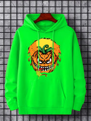 Men's Pumpkin Graphic Hoodie Active Drawstring Hooded Sweatshirt