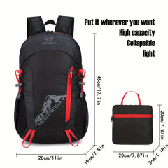 Water Resistant Foldable Backpack Large Capacity Casual Bag