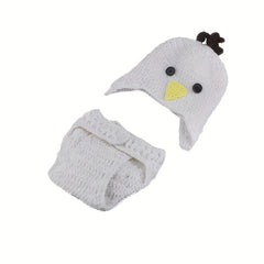 2pcs Set Chick Knitted Photography Set Baby Photo Props