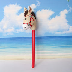 Inflatable Horse Head Stick Toy for Kids - Christmas Halloween Thanksgiving