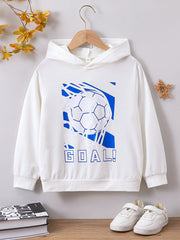 Football Goal Boys Hoodies Spring Fall Kids Hoodie Tops