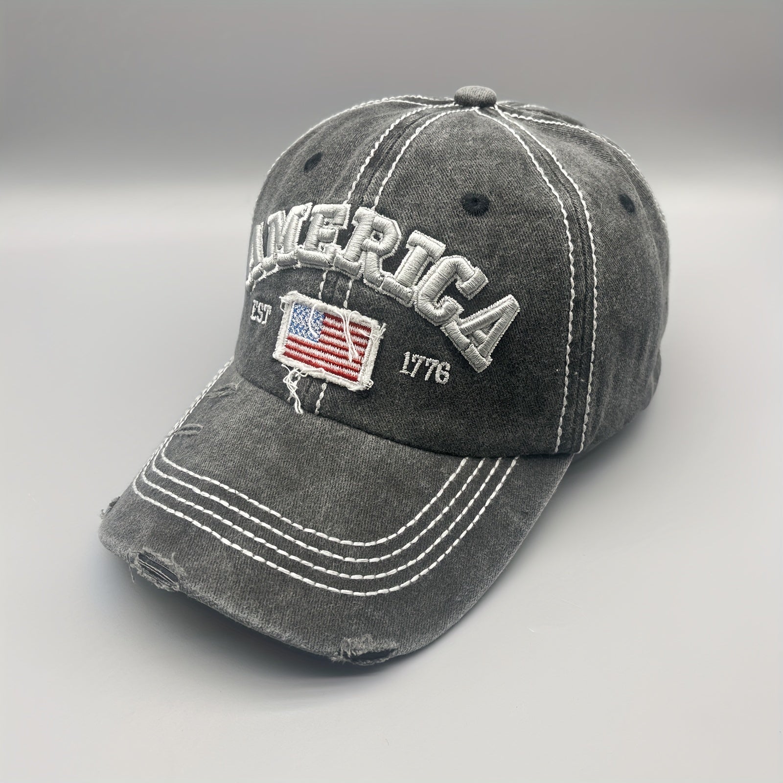 US Flag Cotton Baseball Cap for Men