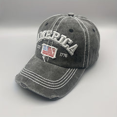 US Flag Cotton Baseball Cap for Men