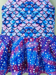 2pcs Toddler Girls Starry Polka Dot Swimsuit Set with Swimming Cap
