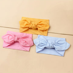 3pcs Bow Soft Elastic Hair Band Headbands Hair Accessories for Baby Girls