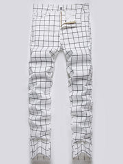 Men's Retro Plaid Stretch Casual Pants