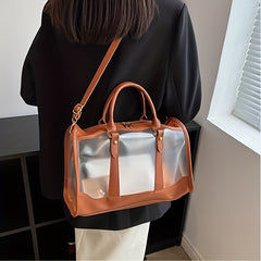 Large Waterproof Makeup Bag with Double Handles for Short Journeys