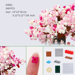 Cherry Blossom Building Block Bonsai Toy for Kids and Adults