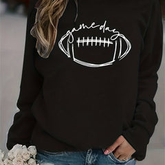 Game Graphic Round Neck Fleece Sweatshirt