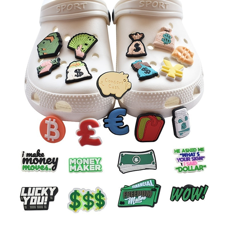 23pcs Shoe Charms For Clogs Jibts Bubble Sandals PVC Decorations