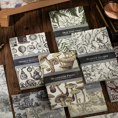 50 Sheets Retro Plant Floral Gift Wrapping Paper Notebook Base Paper
