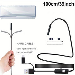 3-in-1 Type C USB Inspection Camera Industrial Endoscope Waterproof Tube Camera