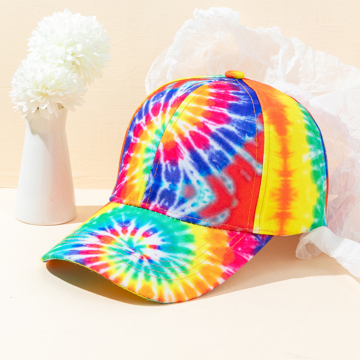 Rainbow Baseball Cap Tie Dye LGBT Pride Couple Hats