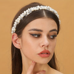 Bridal Crystal Pearl Headband Tiara Wedding Hair Accessories