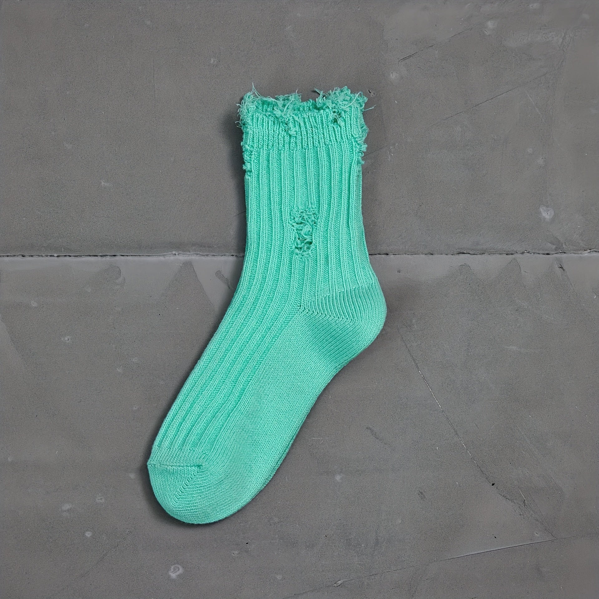 5 Pairs Ripped Street Socks Hollow Out Breathable Women's Stockings