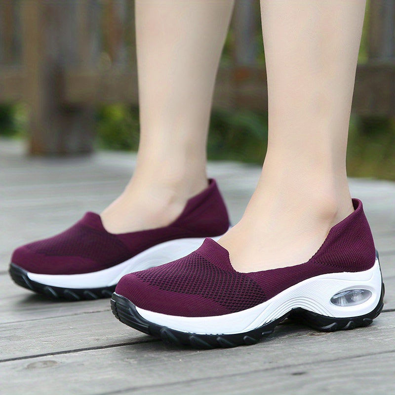 Women's Mesh Chunky Sneakers Slip On Lightweight Nursing Shoes