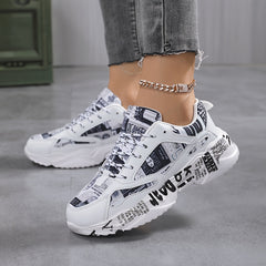 Print Non Slip Lightweight Running Shoes Wear Resistance Badminton Shoes