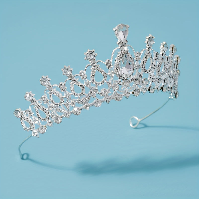Bridal Rhinestone Silver Headband Crown Crystal Tiara