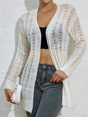 Casual Long Sleeve Open Front Cardigan
