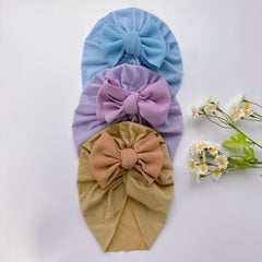 Baby Girls Twill Bubble Bownot Turban Hair Wrap Accessories