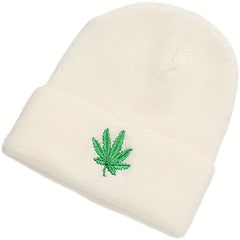 Knitted Leaves & Thorns Unisex Beanie Hat
