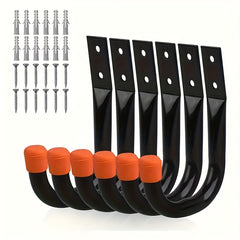 6pcs Garage Heavy Duty Hooks For Hanging Garage Supplies Storage