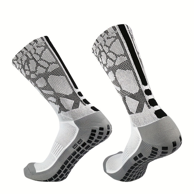Fashion Casual Mid Calf Socks Outdoor Breathable Non Slip Silicone Socks