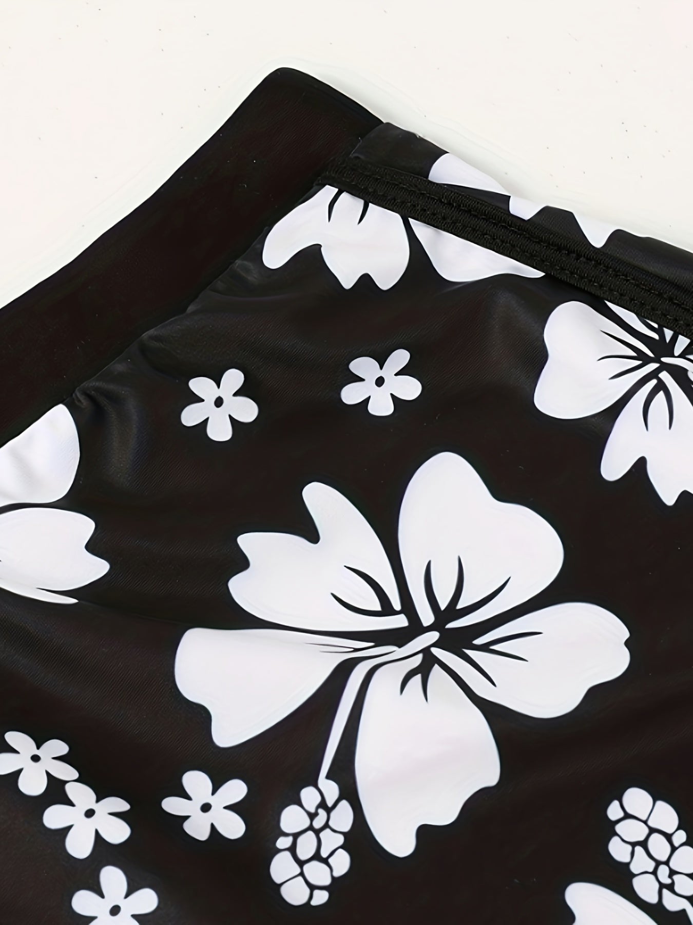Floral Print High Waist Swimsuit Bottoms & Yoga Shorts