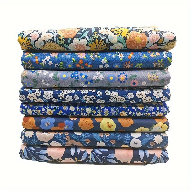 8pcs Multicolor Patchwork Fabric Cotton Sewing Quilting DIY Handcraft Material