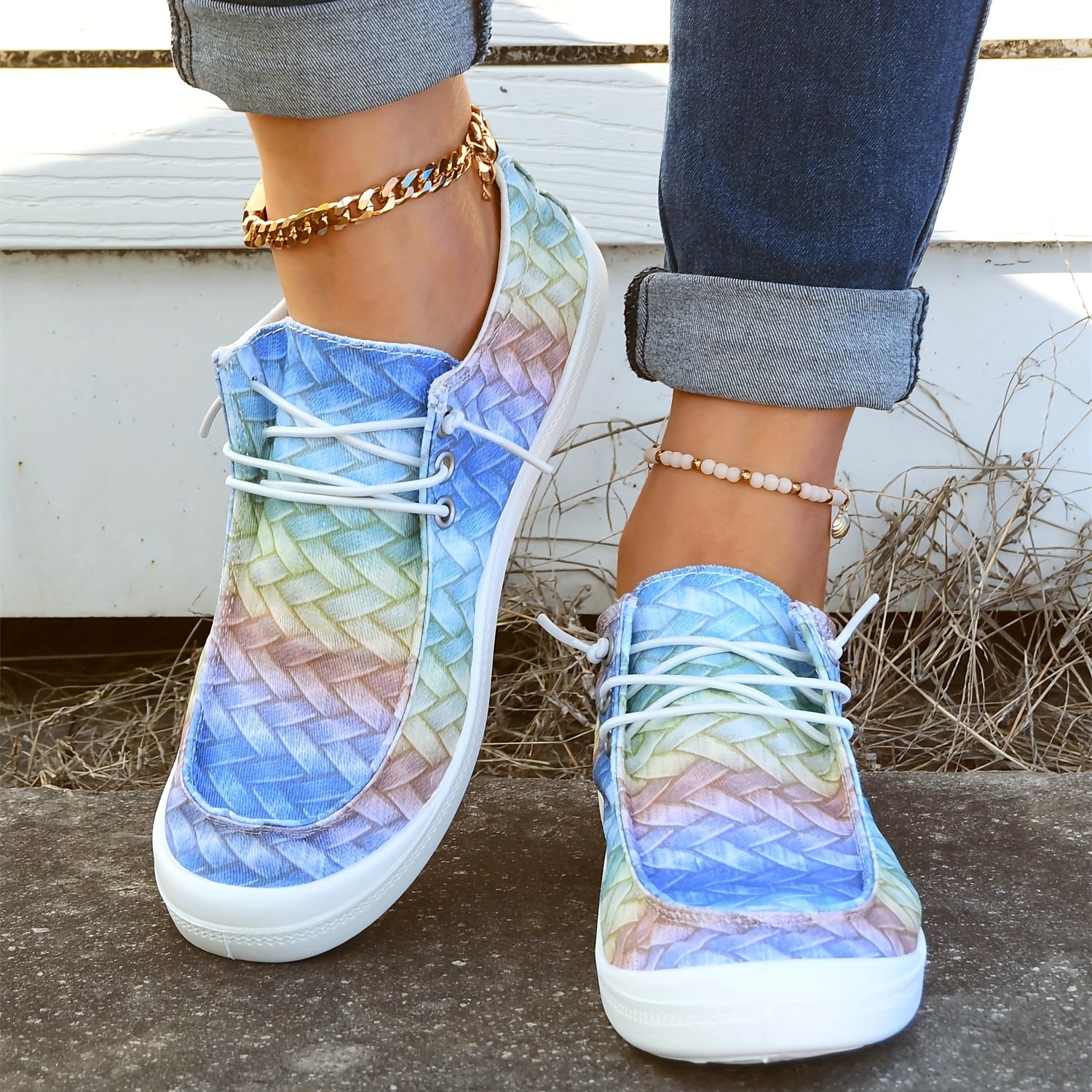 Women's Canvas Low Top Slip On Shoes Lightweight & Comfy