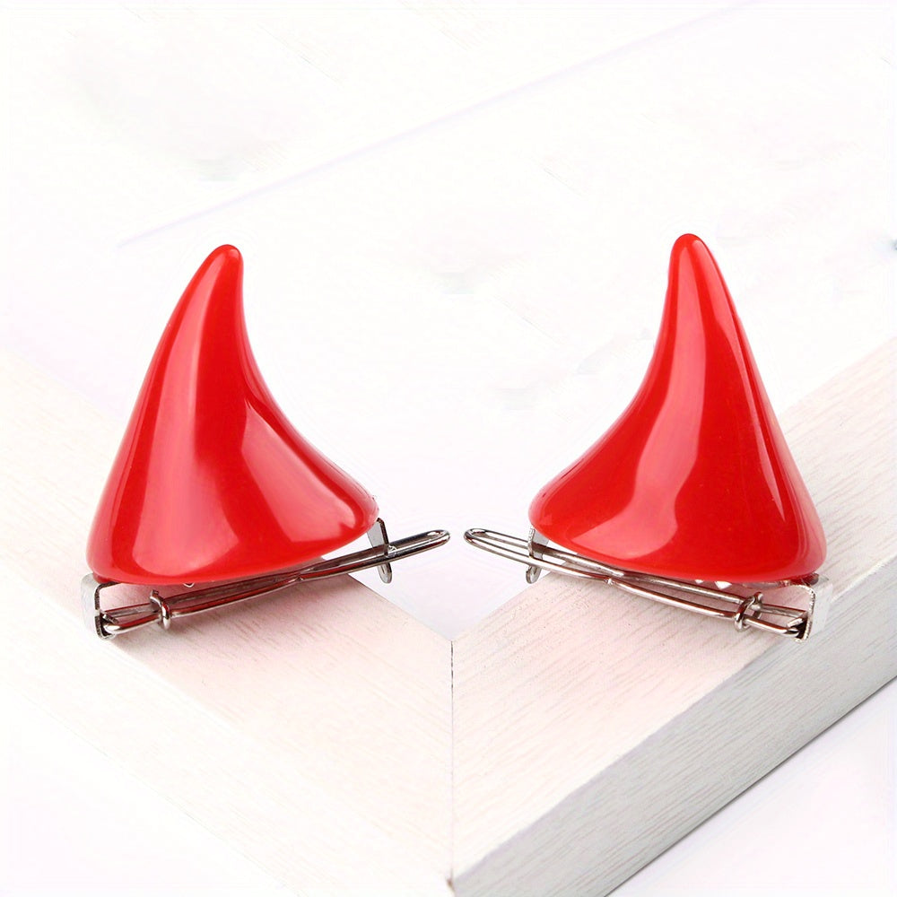 Cartoon Demon Horn Hair Clips for Girls