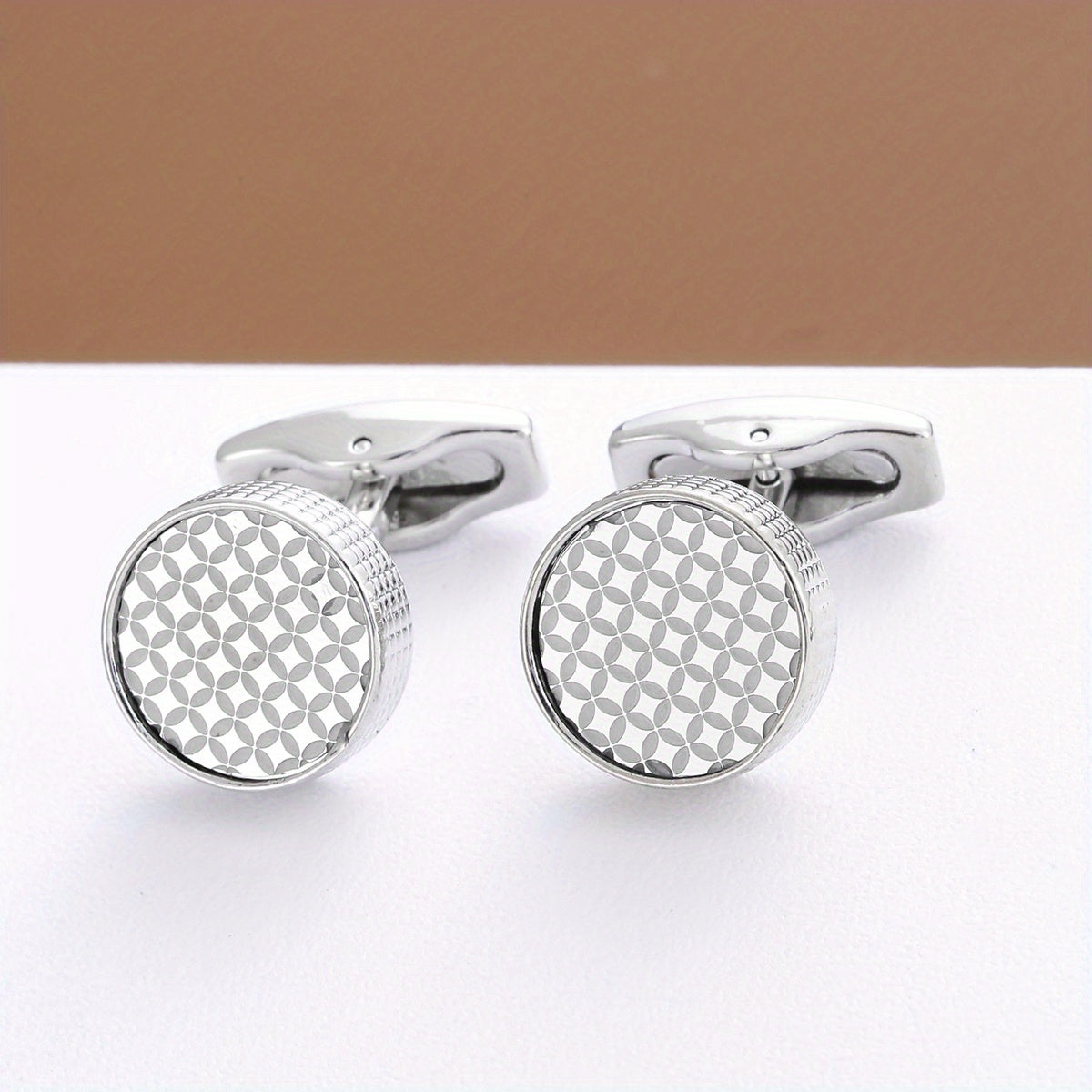 Silvery Round Shirt Cufflinks Cuff Nails Men's Fashion Jewelry