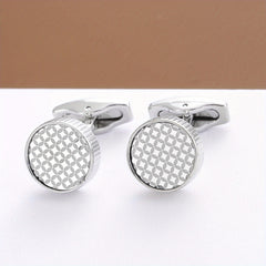 Silvery Round Shirt Cufflinks Cuff Nails Men's Fashion Jewelry