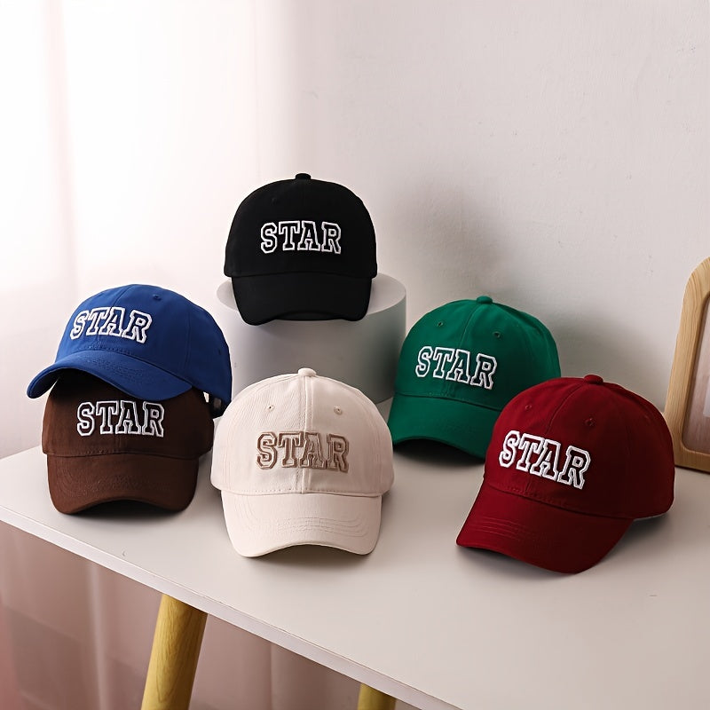 Boys Casual STAR Baseball Cap Embroidery Outdoor Accessory