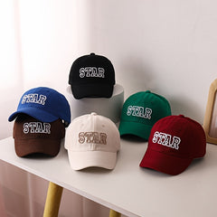 Boys Casual STAR Baseball Cap Embroidery Outdoor Accessory