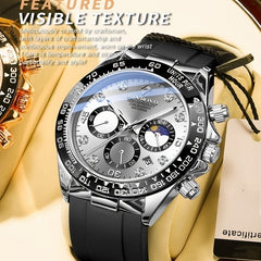 Multifunctional Sports Chronograph Quartz Watch Men's Waterproof Watch
