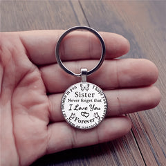 Vintage Sister Never Forget I Love You Keychain From Brother