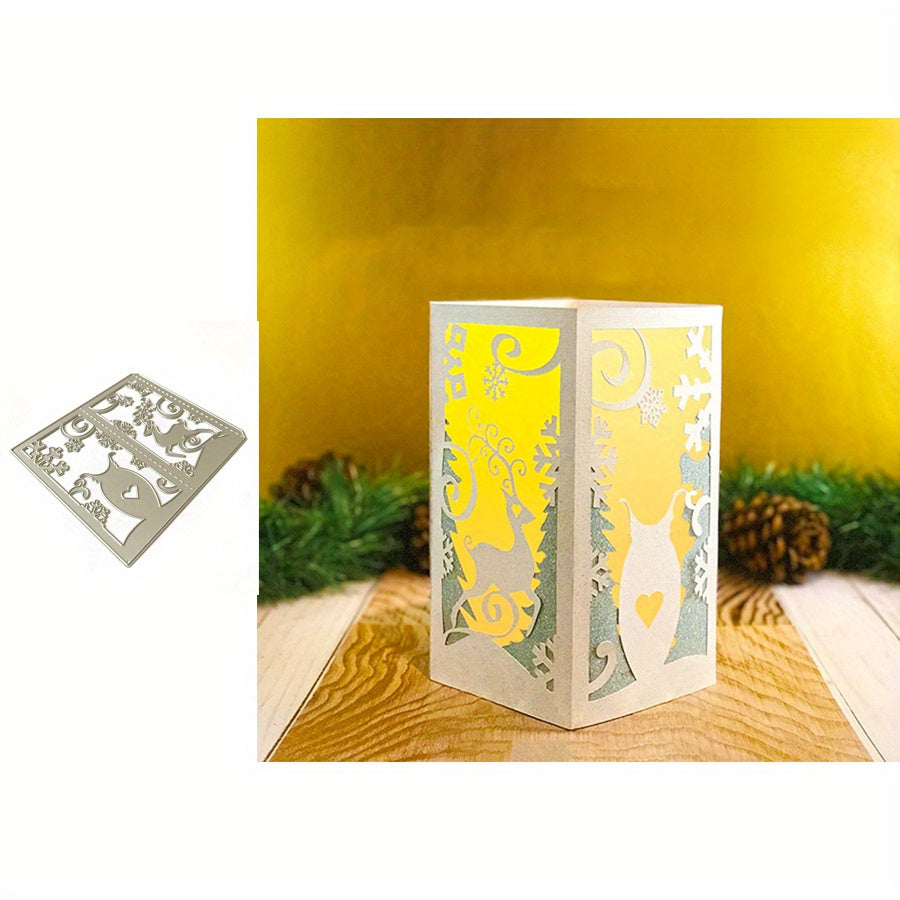 Christmas Series Metal Cutting Die - Christmas Tree Lanterns And Deer Molds