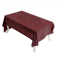 Plaid Printed Table Cloth Waterproof Christmas Birthday