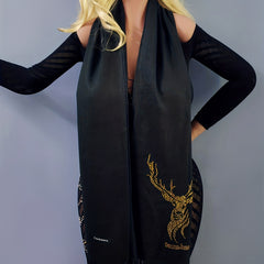 Rhinestone Elk Decor Fringe Trim Scarf Casual Shawl Wrap Head Wrap