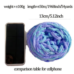 53oz Soft Blends Chenille Yarn For Hand Knitting DIY Crochet Hat Scarf Fur