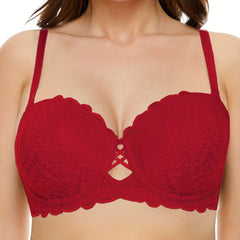 Floral Lace Underwire Push Up Padded Bra