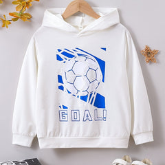 Football Goal Boys Hoodies Spring Fall Kids Hoodie Tops